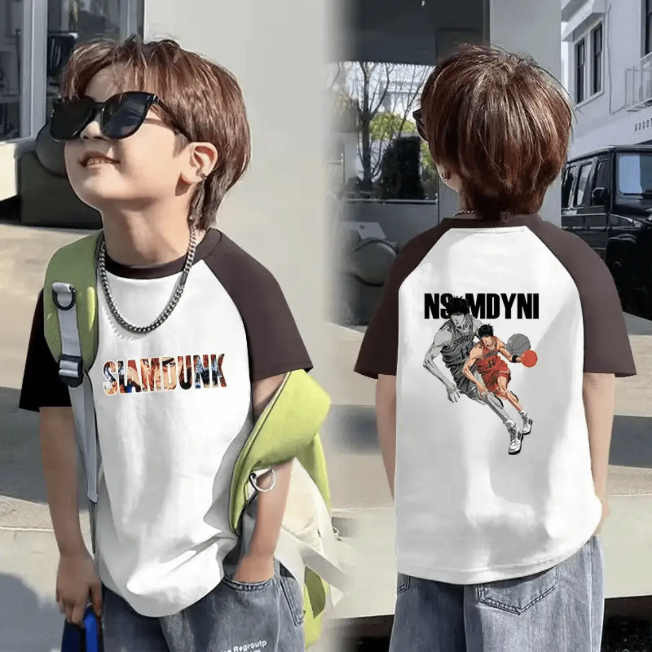 100 Cotton Boys T-Shirt Rainbow Smile Design
