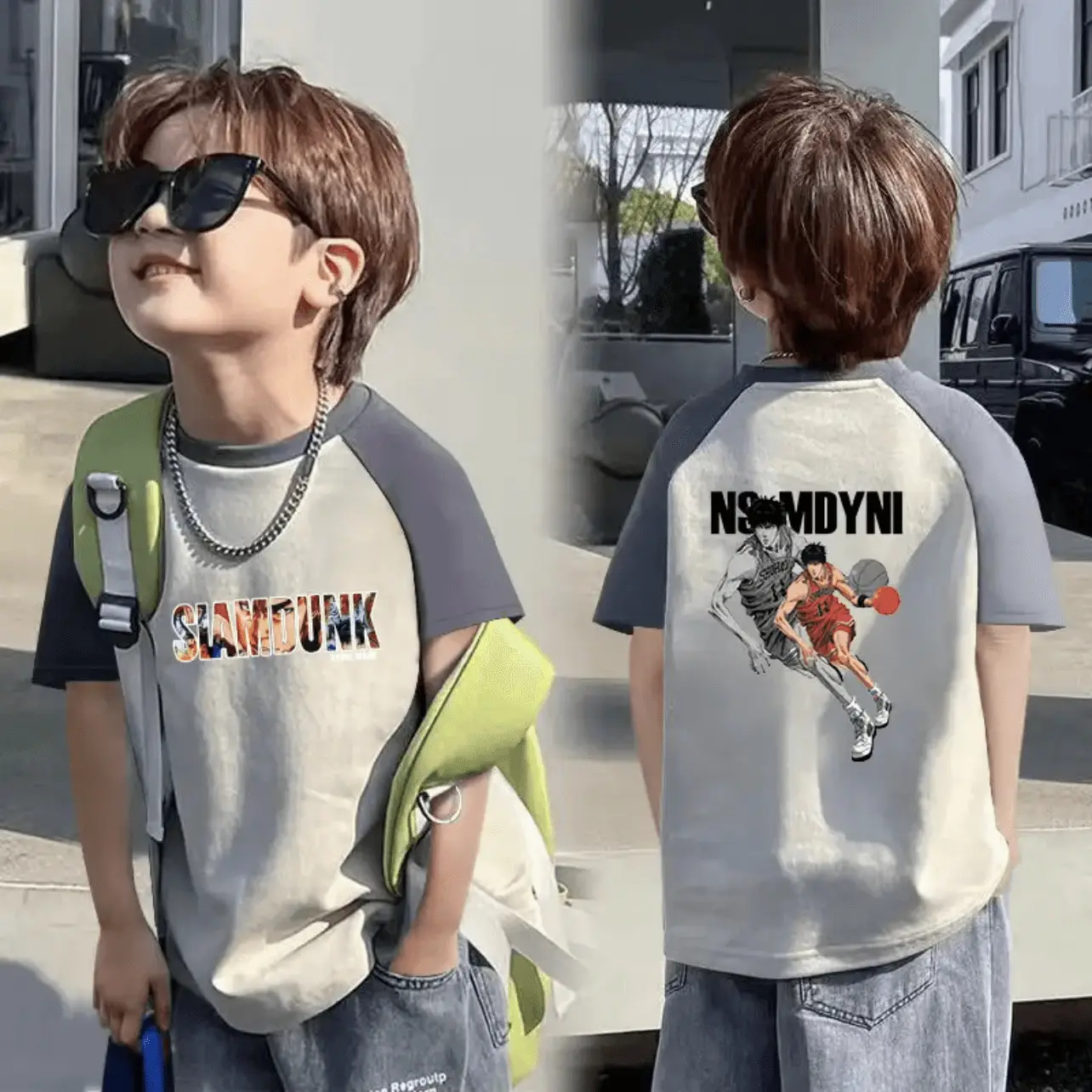 100 Cotton Boys T-Shirt Rainbow Smile Design