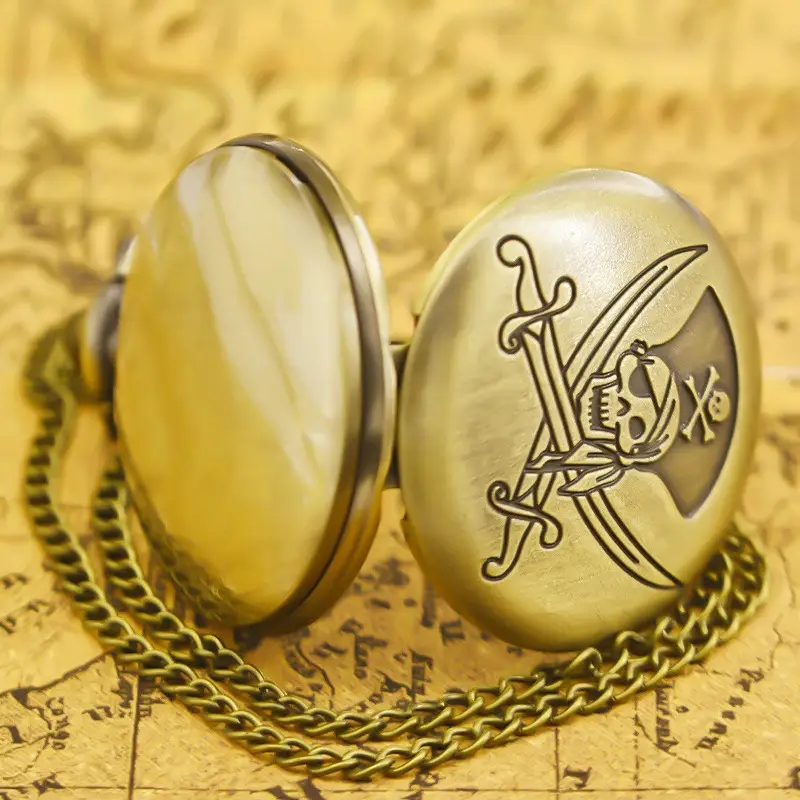 Bronze Resin Classic Skull Pocket Watch Quartz — feature 11