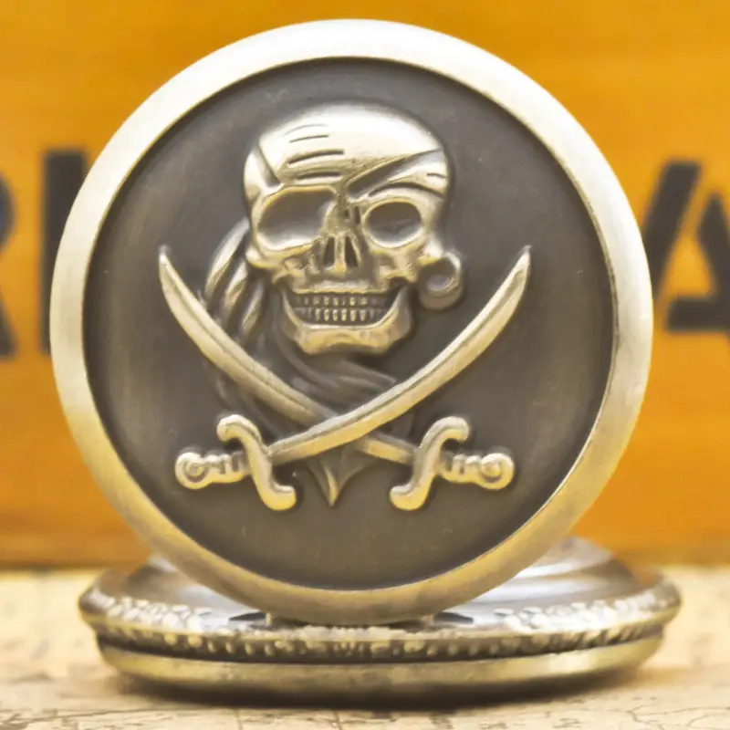 Bronze Resin Classic Skull Pocket Watch Quartz — feature 6