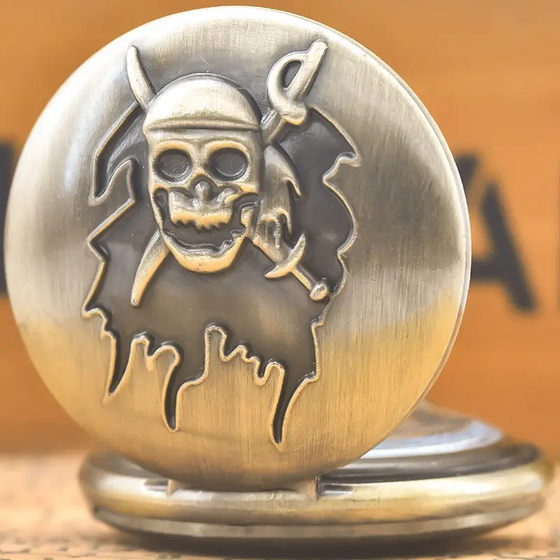Bronze Resin Classic Skull Pocket Watch Quartz — feature 8