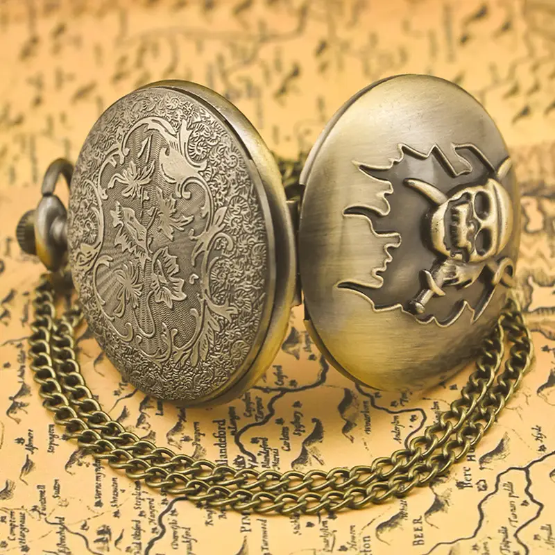Bronze Resin Classic Skull Pocket Watch Quartz — feature 9