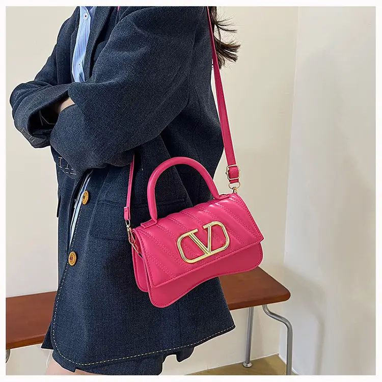 Pink LV-Branded Underarm Bag for Women — feature 13