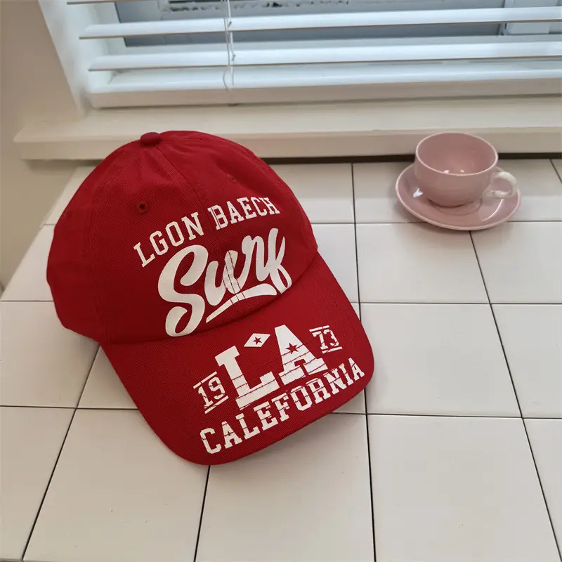 Women's Black Sunshade Cap with "Long Distance" Print