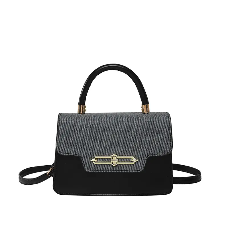 Light Blue Lock Chain Shoulder Bag for Women - Image 10