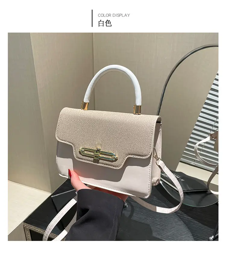 Light Blue Lock Chain Shoulder Bag for Women — feature 22