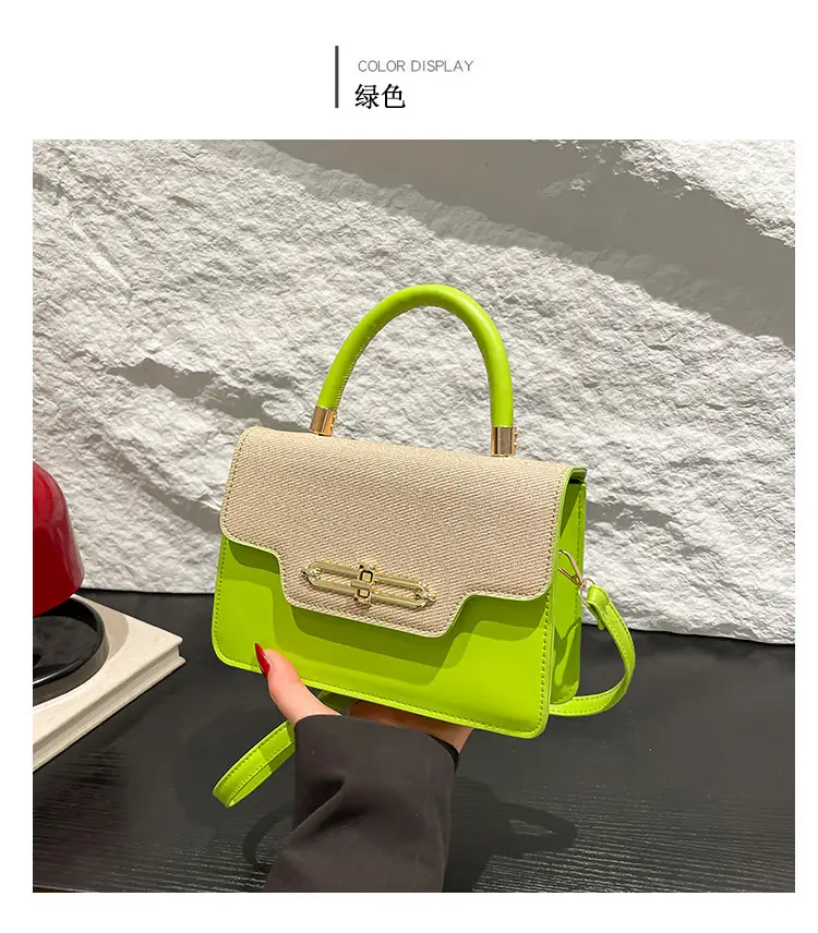Light Blue Lock Chain Shoulder Bag for Women — feature 25