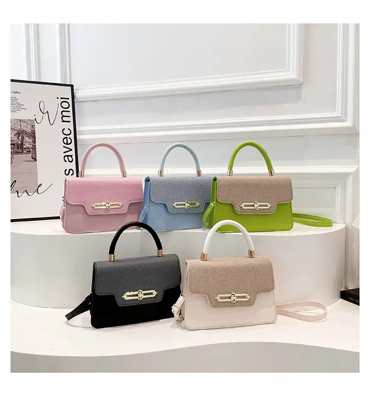 Light Blue Lock Chain Shoulder Bag for Women — feature 26