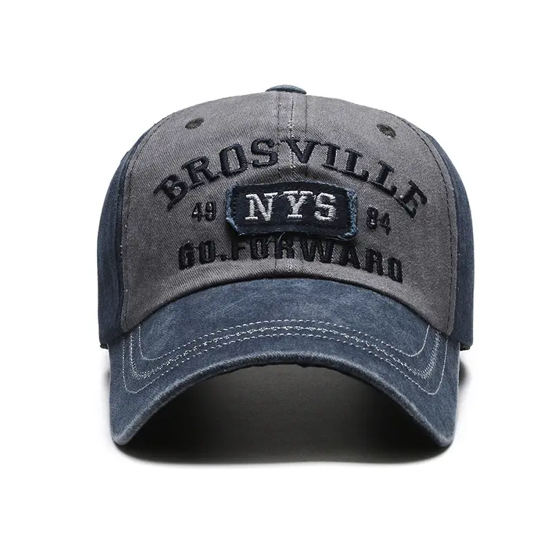 Men's Four Seasons Washed Baseball Cap with Hip Hop Embroidery - Image 9