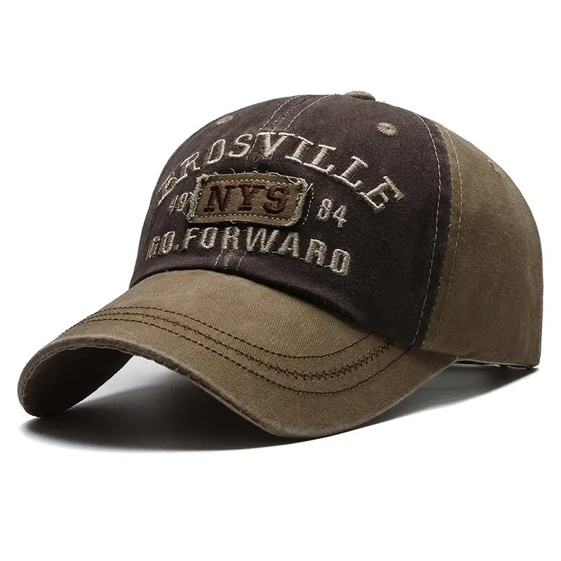 Men's Four Seasons Washed Baseball Cap with Hip Hop Embroidery - Image 10