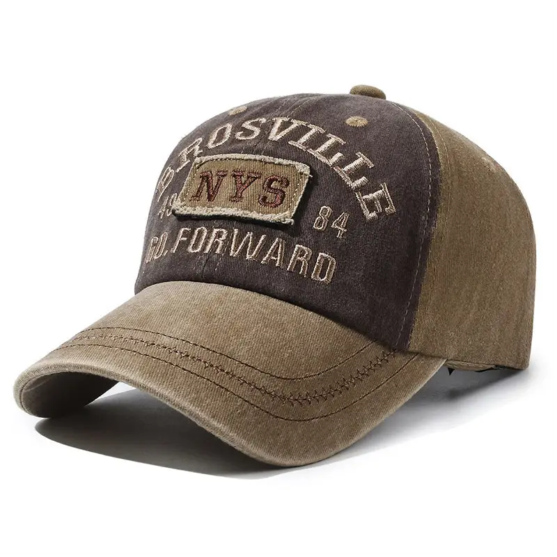 Men's Four Seasons Washed Baseball Cap with Hip Hop Embroidery - Image 3