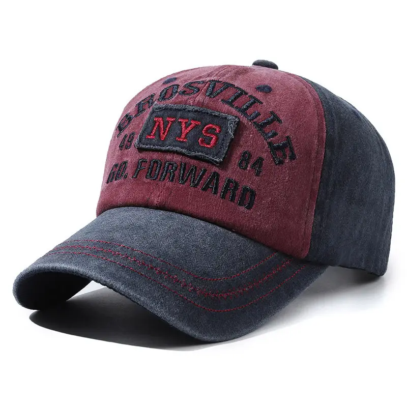 Men's Four Seasons Washed Baseball Cap with Hip Hop Embroidery - Image 4