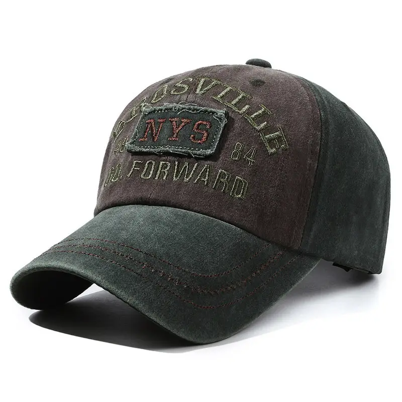 Men's Four Seasons Washed Baseball Cap with Hip Hop Embroidery - Image 5