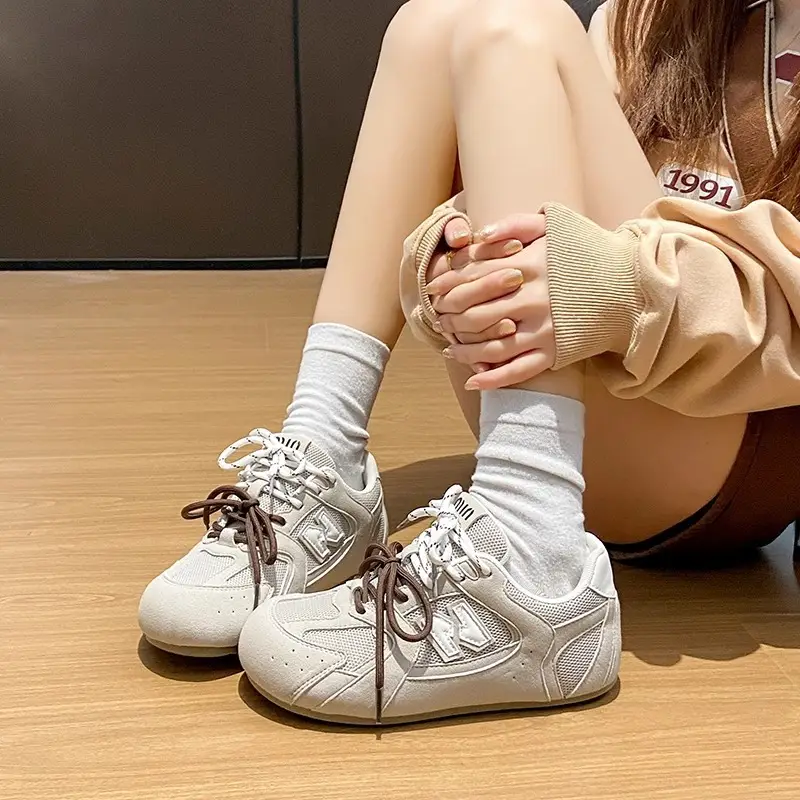 Women's White Mesh Casual Sneakers 2025 Summer - Image 5