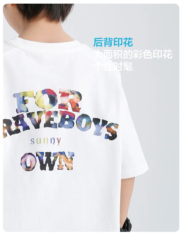 2026 Summer Korean Style Pure Cotton Printed T-Shirt for Boys — feature 8