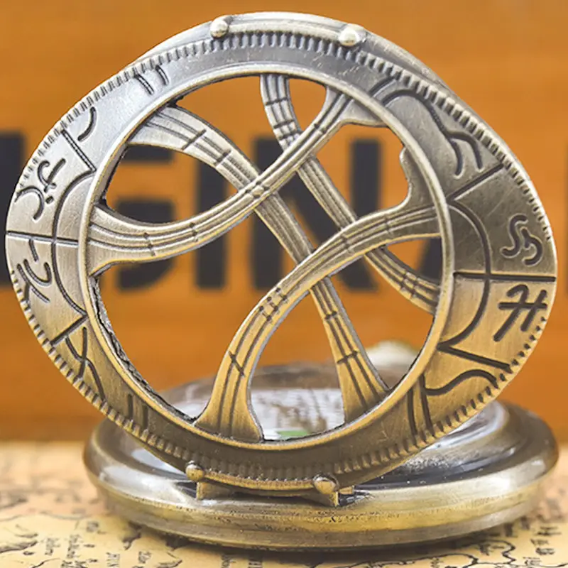 Retro Cut Out Pocket Watch Necklace Style Large Digital Watch - Image 6