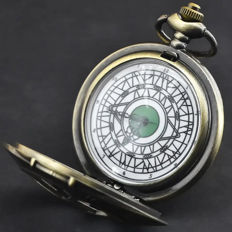 Retro Cut Out Pocket Watch Necklace Style Large Digital Watch - Image 8