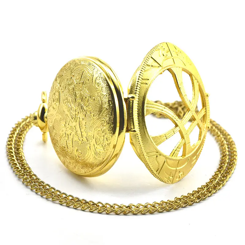Retro Cut Out Pocket Watch Necklace Style Large Digital Watch — feature 7