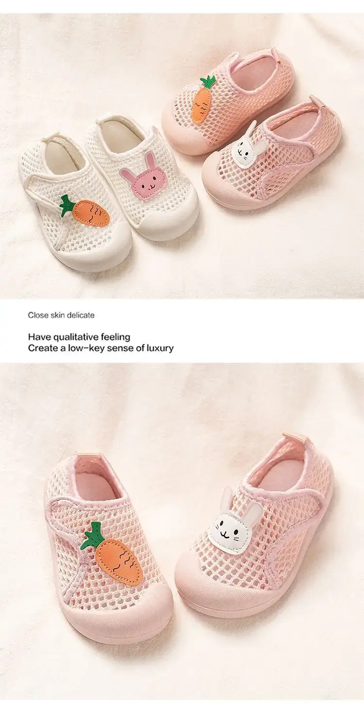 2025 Baby Net Shoes Radish Rabbit Soft Bottom Mesh Breathable Spring Summer 1-3Y — feature 10