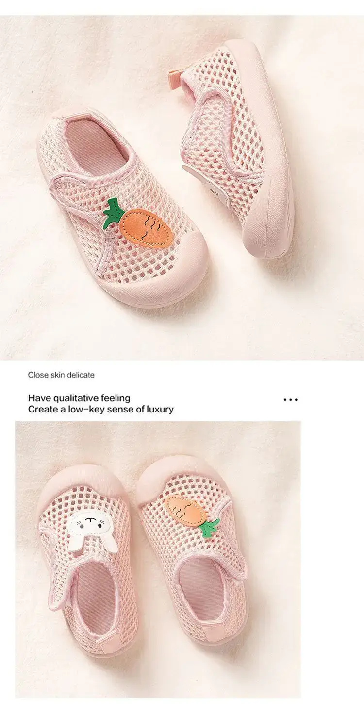 2025 Baby Net Shoes Radish Rabbit Soft Bottom Mesh Breathable Spring Summer 1-3Y — feature 12