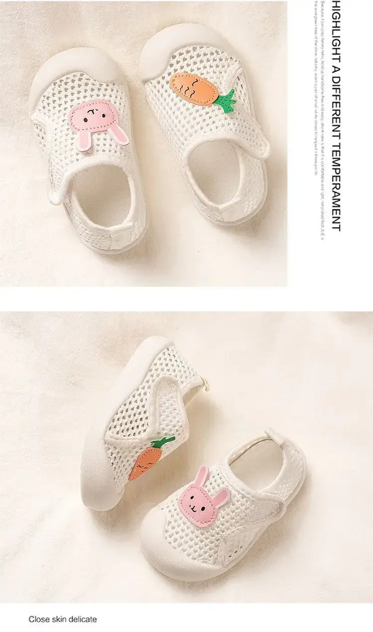 2025 Baby Net Shoes Radish Rabbit Soft Bottom Mesh Breathable Spring Summer 1-3Y — feature 16