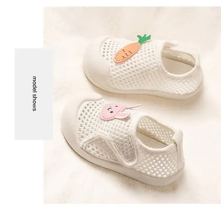 2025 Baby Net Shoes Radish Rabbit Soft Bottom Mesh Breathable Spring Summer 1-3Y — feature 18