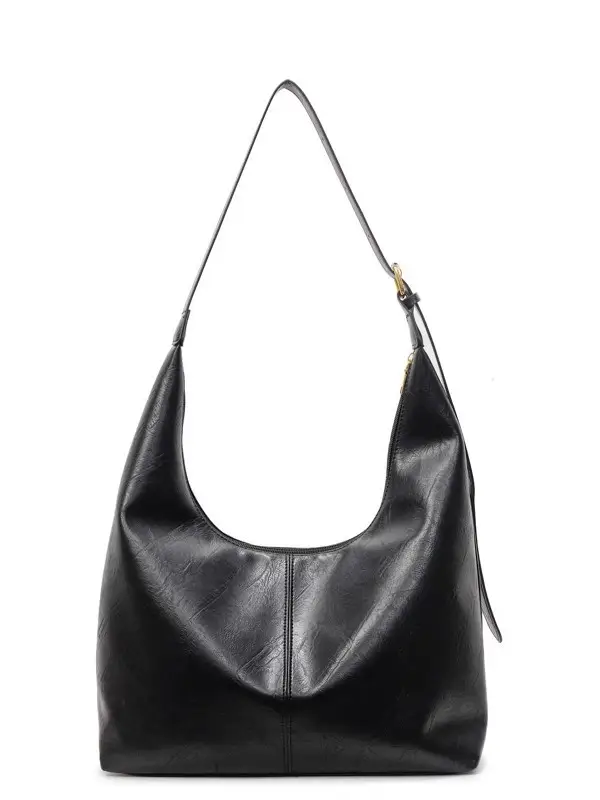 Black Large Capacity Women's Tote Bag PU Leather
