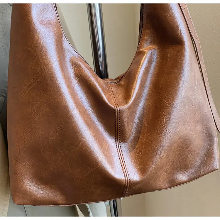 Black Large Capacity Women's Tote Bag PU Leather — feature 27