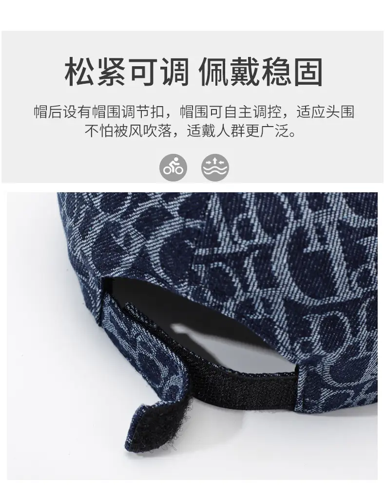 Men Women Blue Letter Suncap Cap Spring Summer — feature 4