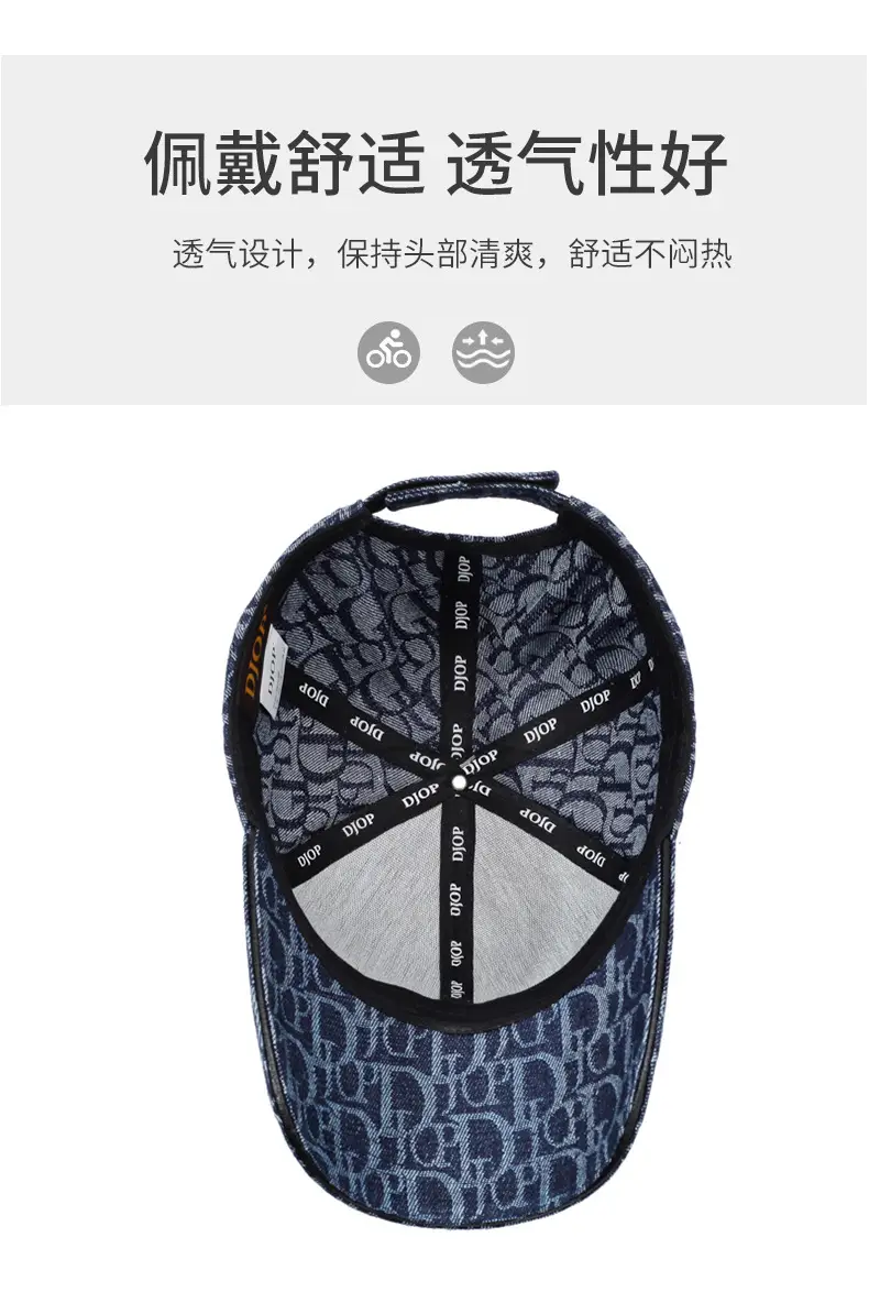 Men Women Blue Letter Suncap Cap Spring Summer — feature 5