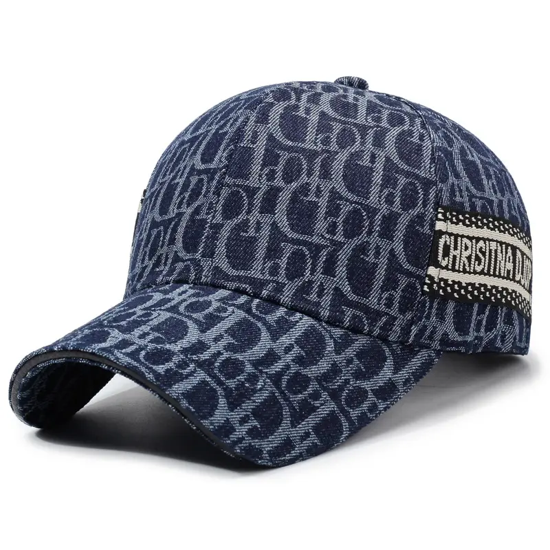 Men Women Blue Letter Suncap Cap Spring Summer - Image 2