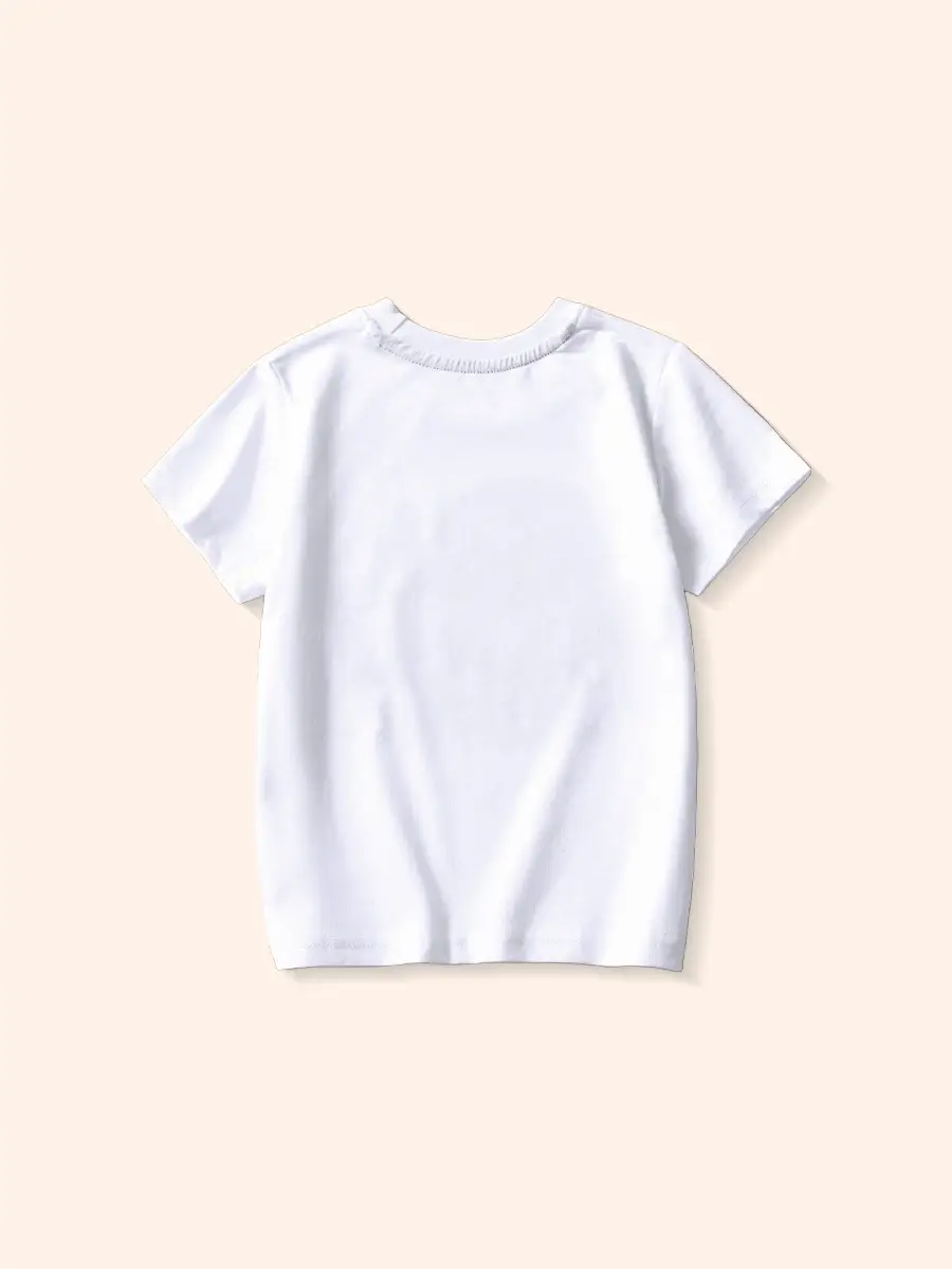 2025 Kids T-Shirt Dinosaur Graphic Cotton White Medium - Image 7