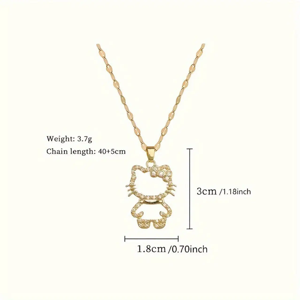 Gold Four-Leaf Flower Necklace with Zircon Clavicle Chain - Image 4