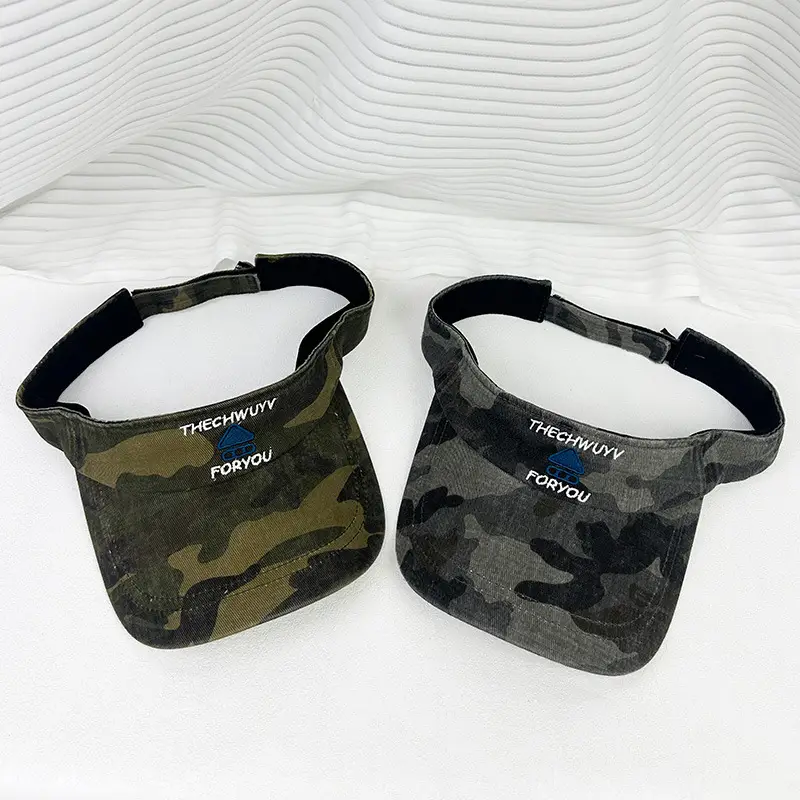 Women Camouflage Sun Hat Sweat Absorbent Topless Duck Hat - Image 5