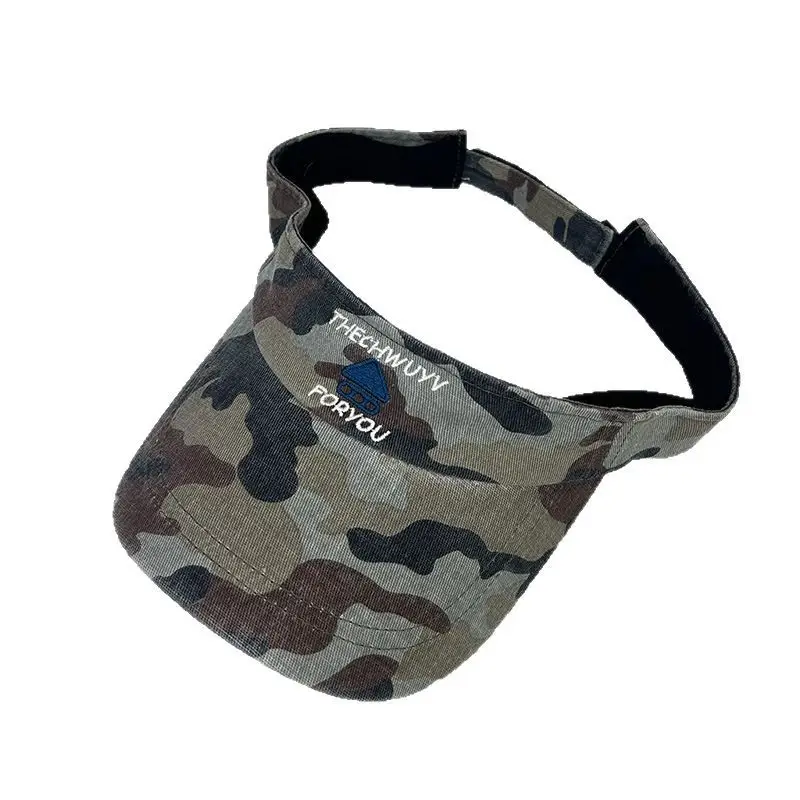 Women Camouflage Sun Hat Sweat Absorbent Topless Duck Hat - Image 9