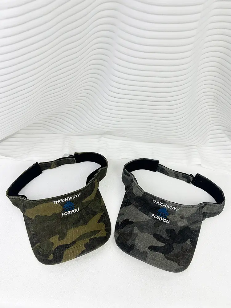 Women Camouflage Sun Hat Sweat Absorbent Topless Duck Hat — feature 1