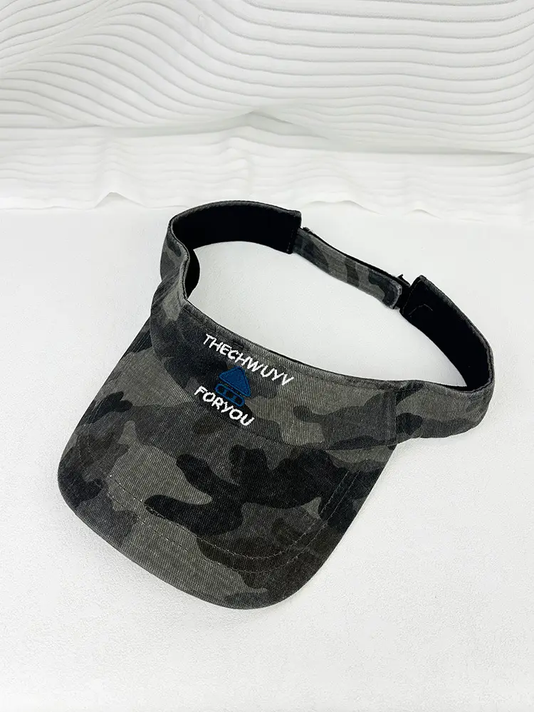 Women Camouflage Sun Hat Sweat Absorbent Topless Duck Hat — feature 2
