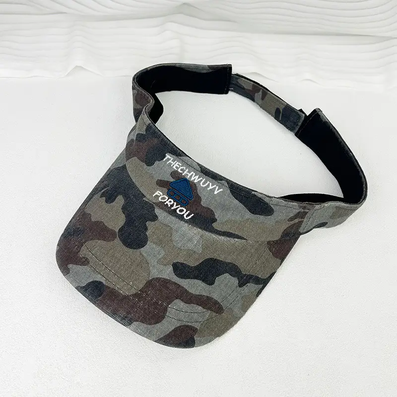 Women Camouflage Sun Hat Sweat Absorbent Topless Duck Hat - Image 3