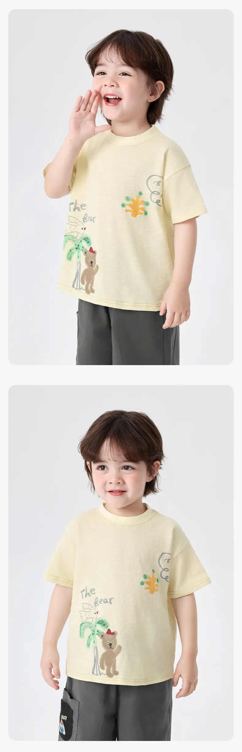 Right European Boys T-Shirt Grey Cotton Summer 2026 — feature 11