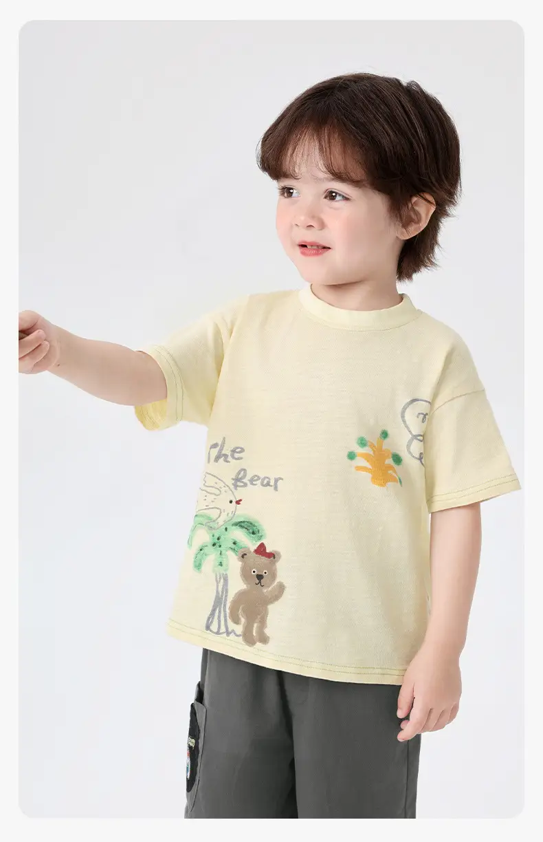 Right European Boys T-Shirt Grey Cotton Summer 2026 — feature 12