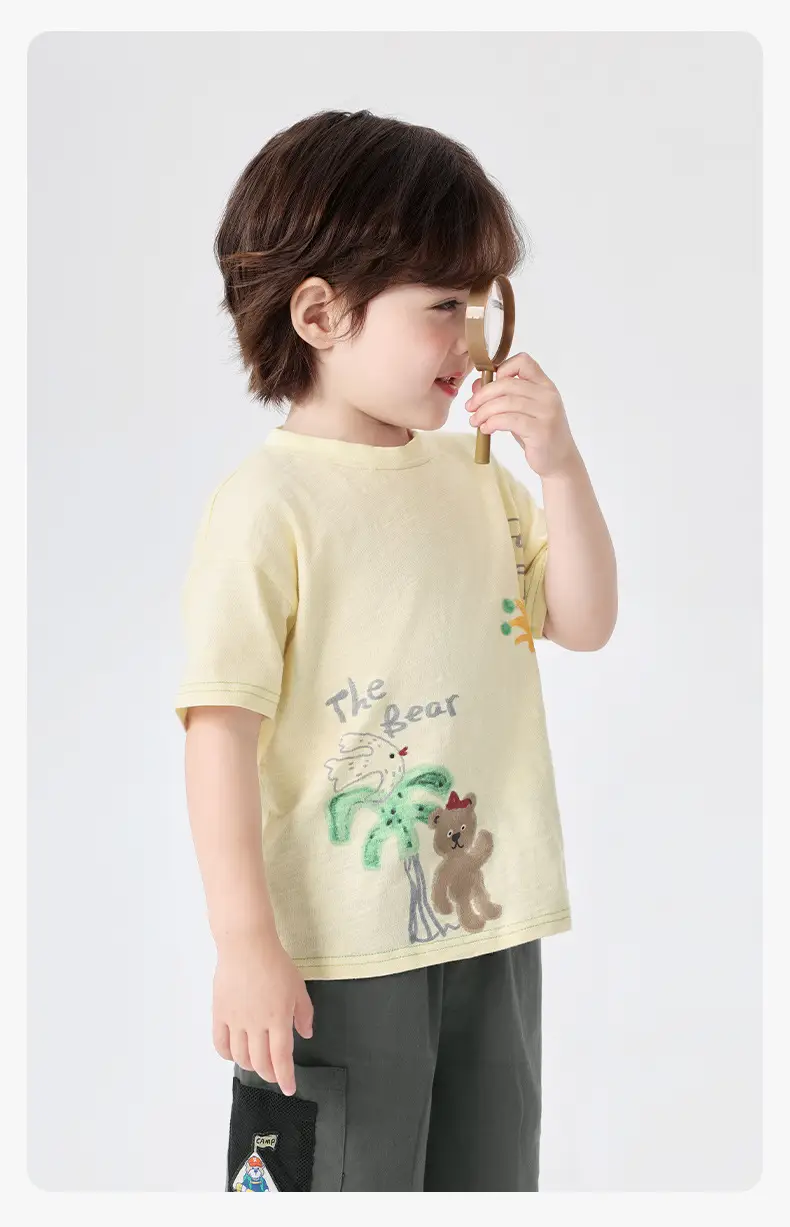 Right European Boys T-Shirt Grey Cotton Summer 2026 — feature 13