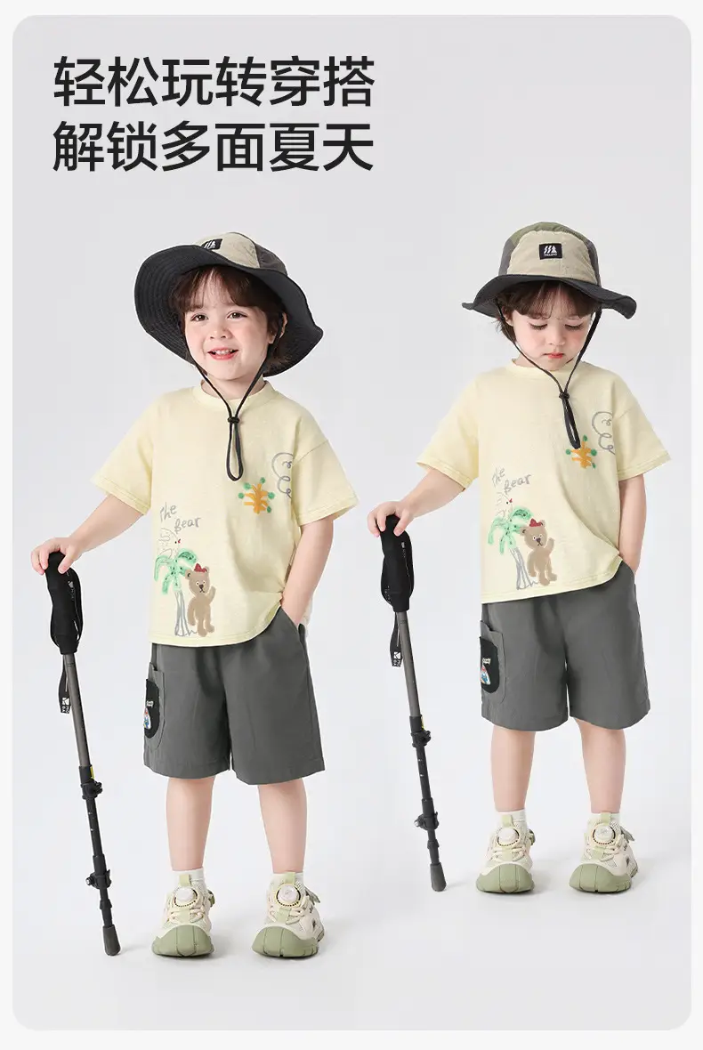 Right European Boys T-Shirt Grey Cotton Summer 2026 — feature 6