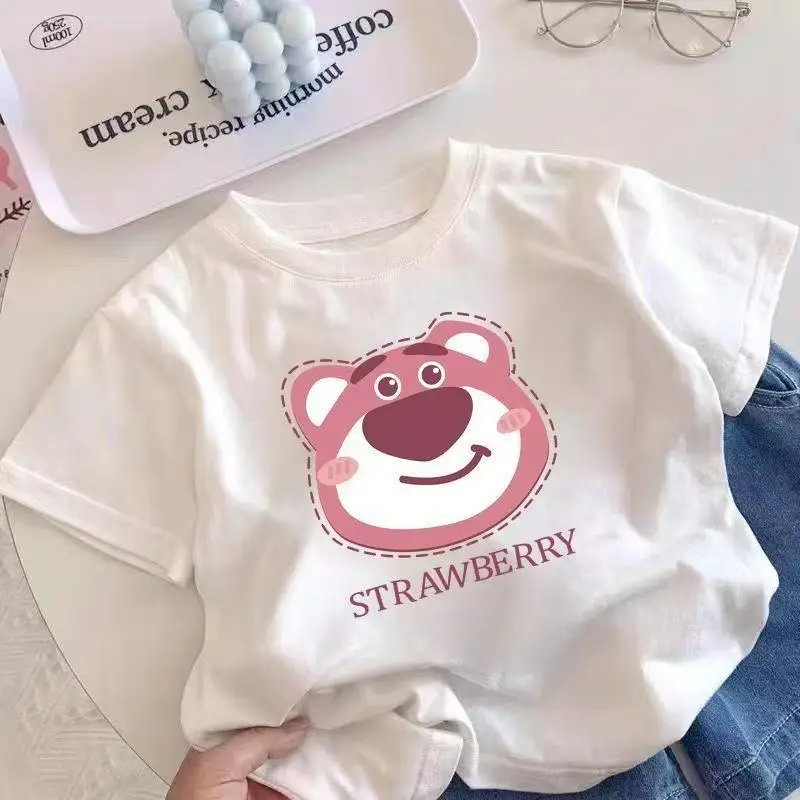100% Cotton Kids T-Shirt White 2025 New Small Medium - Image 10