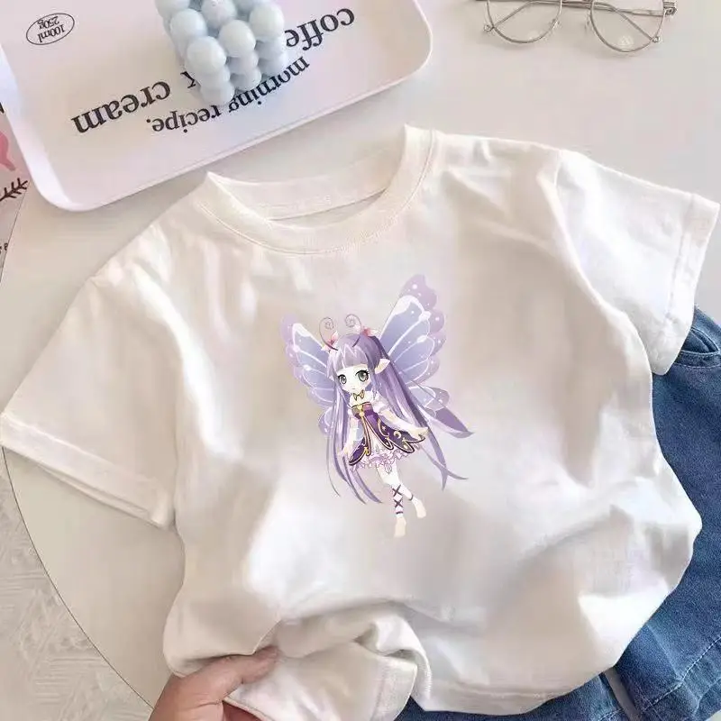 100% Cotton Kids T-Shirt White 2025 New Small Medium - Image 8