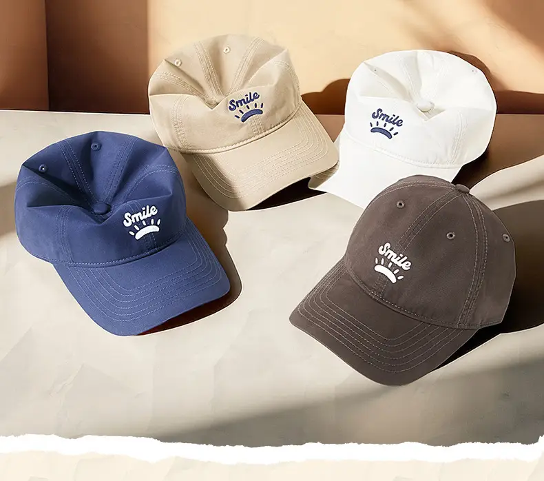 Women's Korean Style Sun Hat with "Smile" Embroidery — feature 12