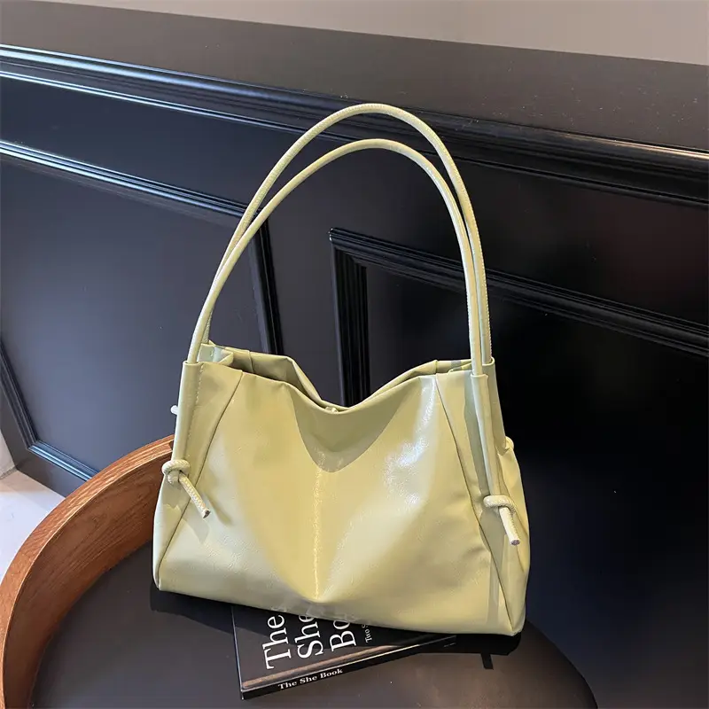 Pink Soft Leather Shoulder Bag for Women