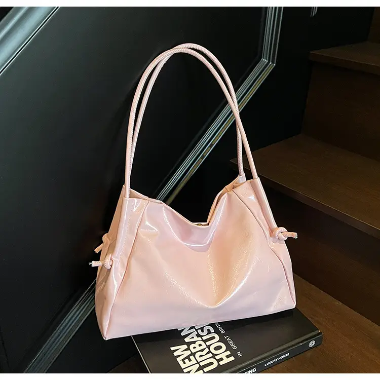 Pink Soft Leather Shoulder Bag for Women — feature 22