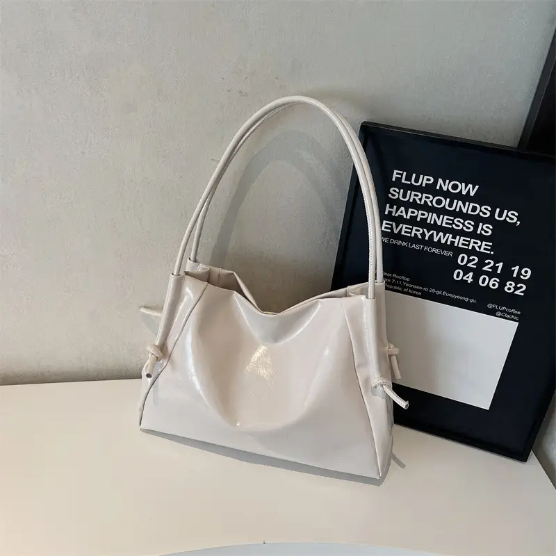Pink Soft Leather Shoulder Bag for Women