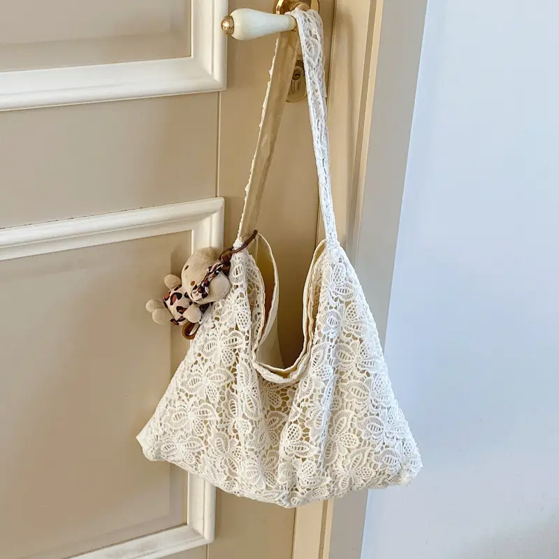 Water-Soluble Lace Shoulder Bag for Women - Image 6