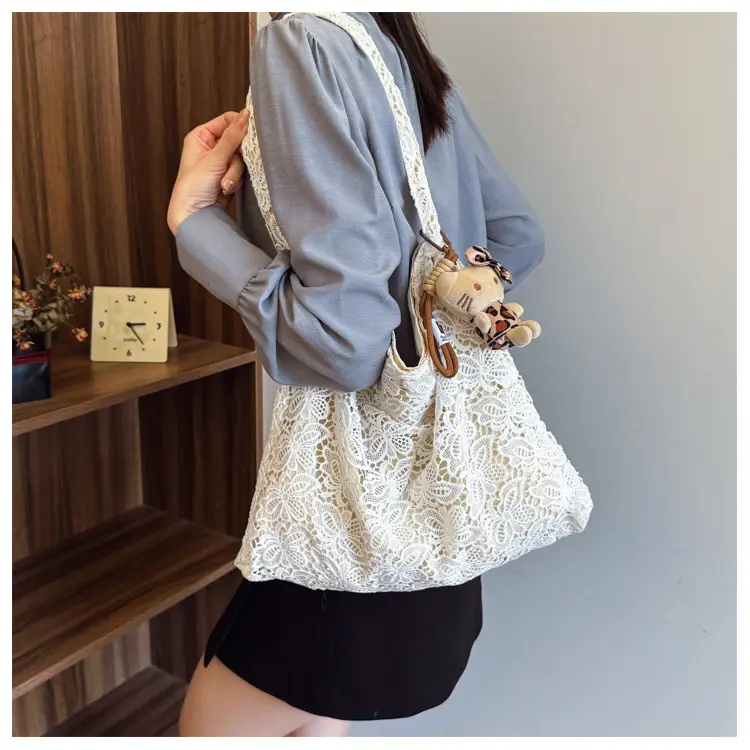 Water-Soluble Lace Shoulder Bag for Women — feature 17